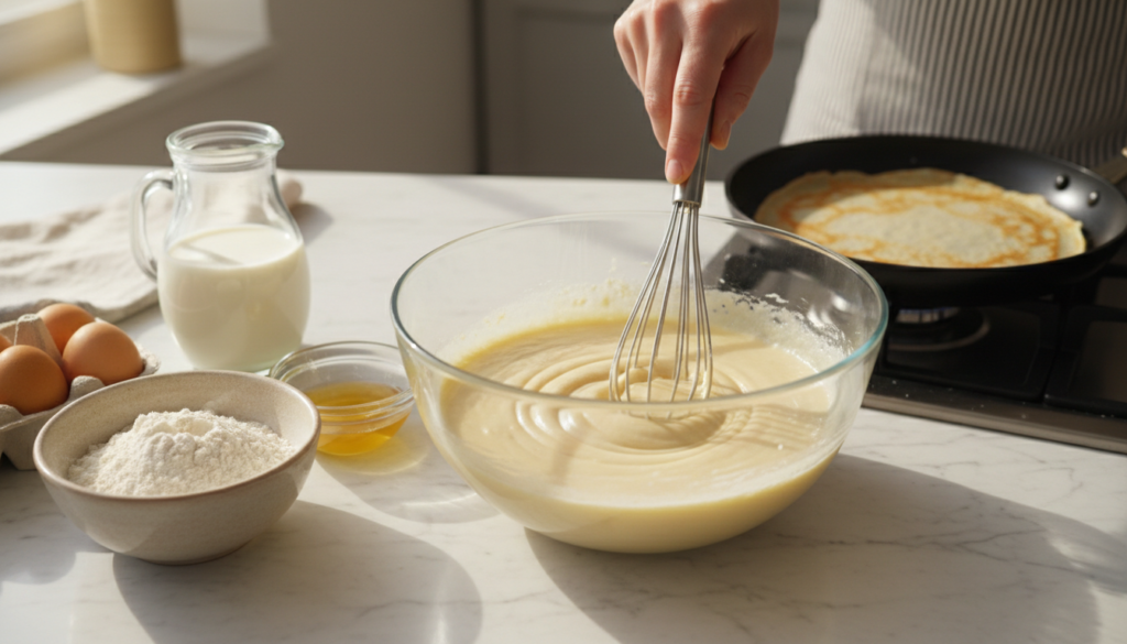 découvrez nos astuces pour réussir une pâte à crêpes légère et sans grume, pour des crêpes délicieuses et parfaites à chaque fois.