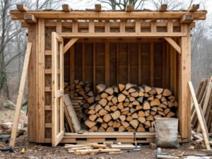 Construire un abris bois de chauffage : étapes et conseils