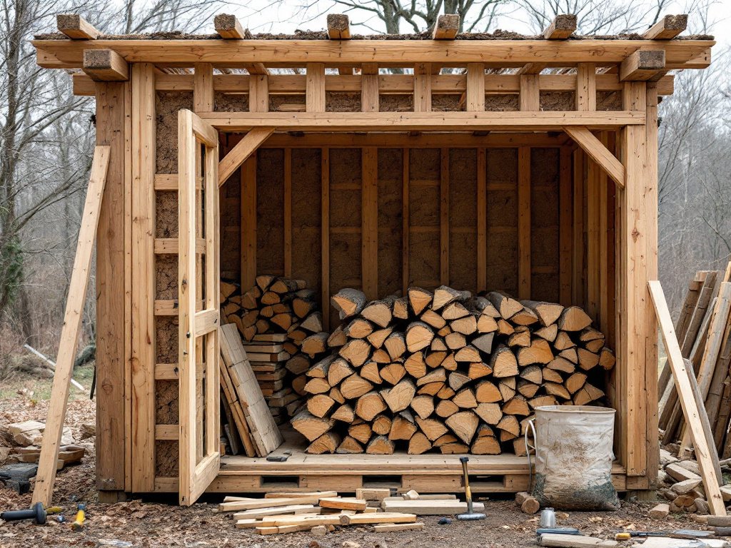 Construire un abris bois de chauffage : étapes et conseils